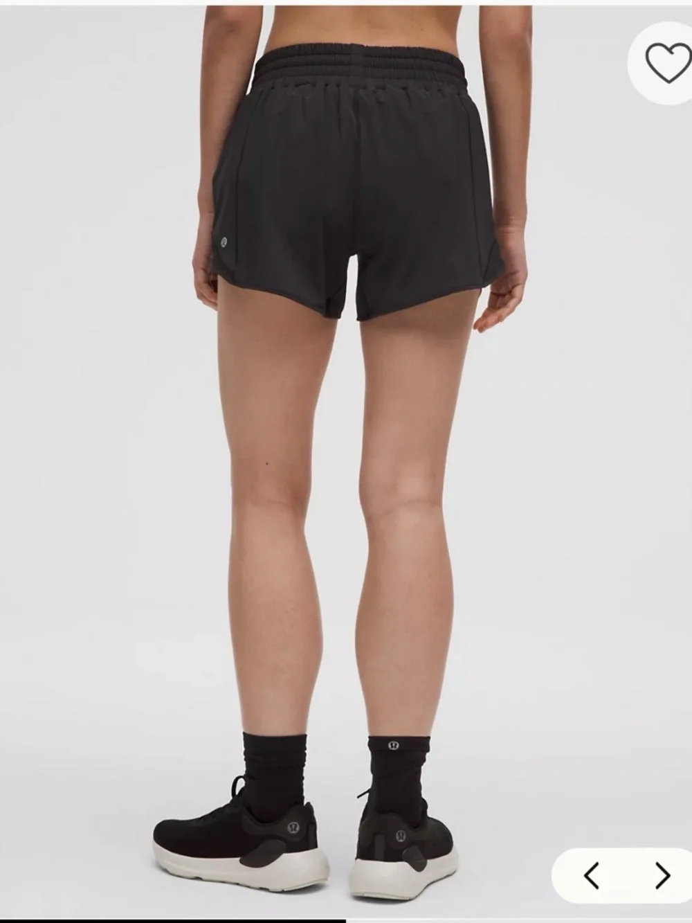NWT lululemon athletica Hotty Hot Short 4” Black - Picture 2 of 6